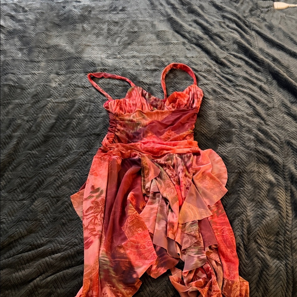 Kimchi Blue Multicolor Ruffled Chemise